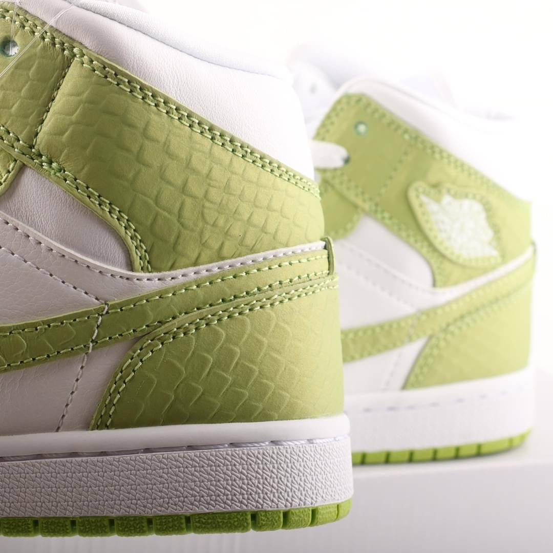 Jordan 1 Mid Green Python