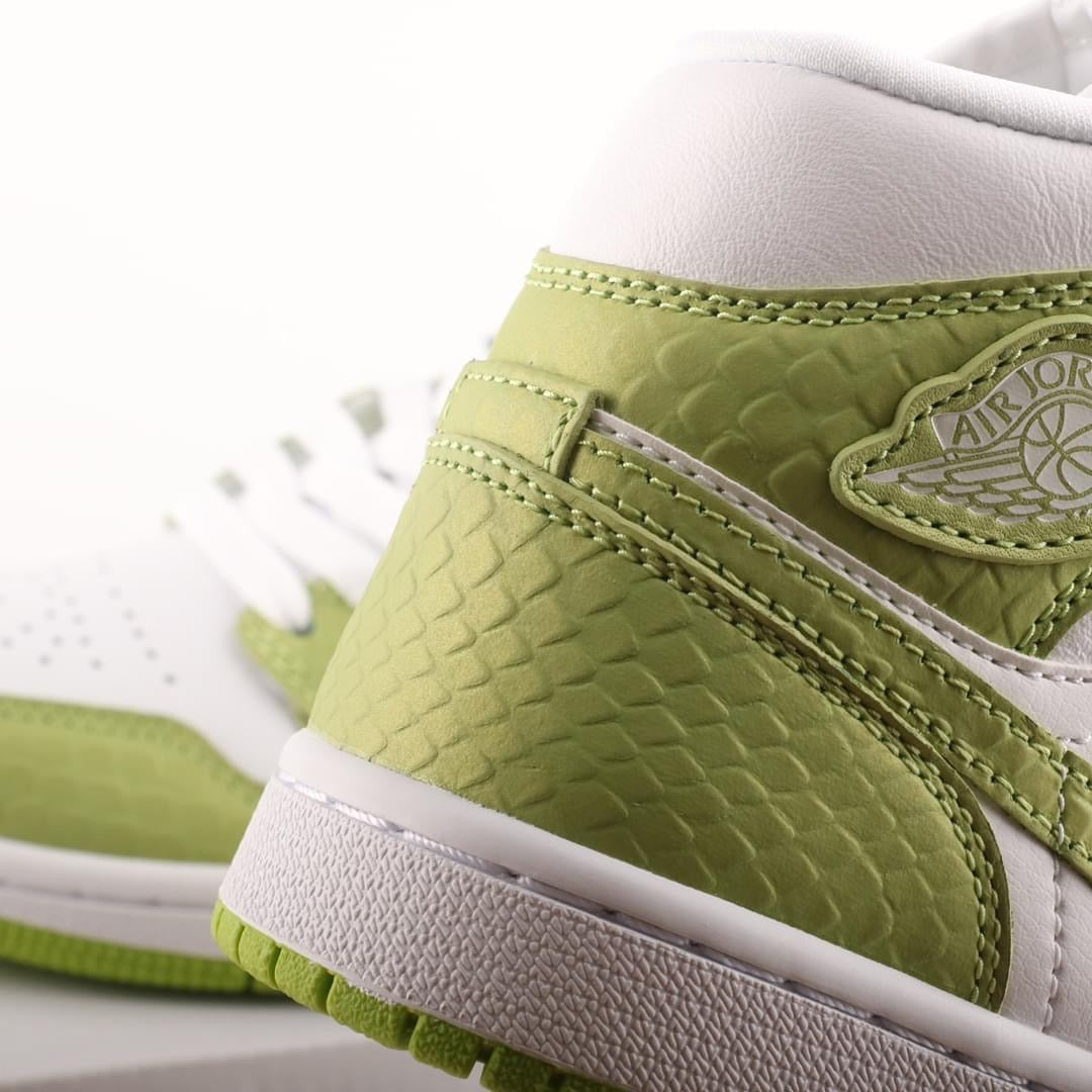 Jordan 1 Mid Green Python