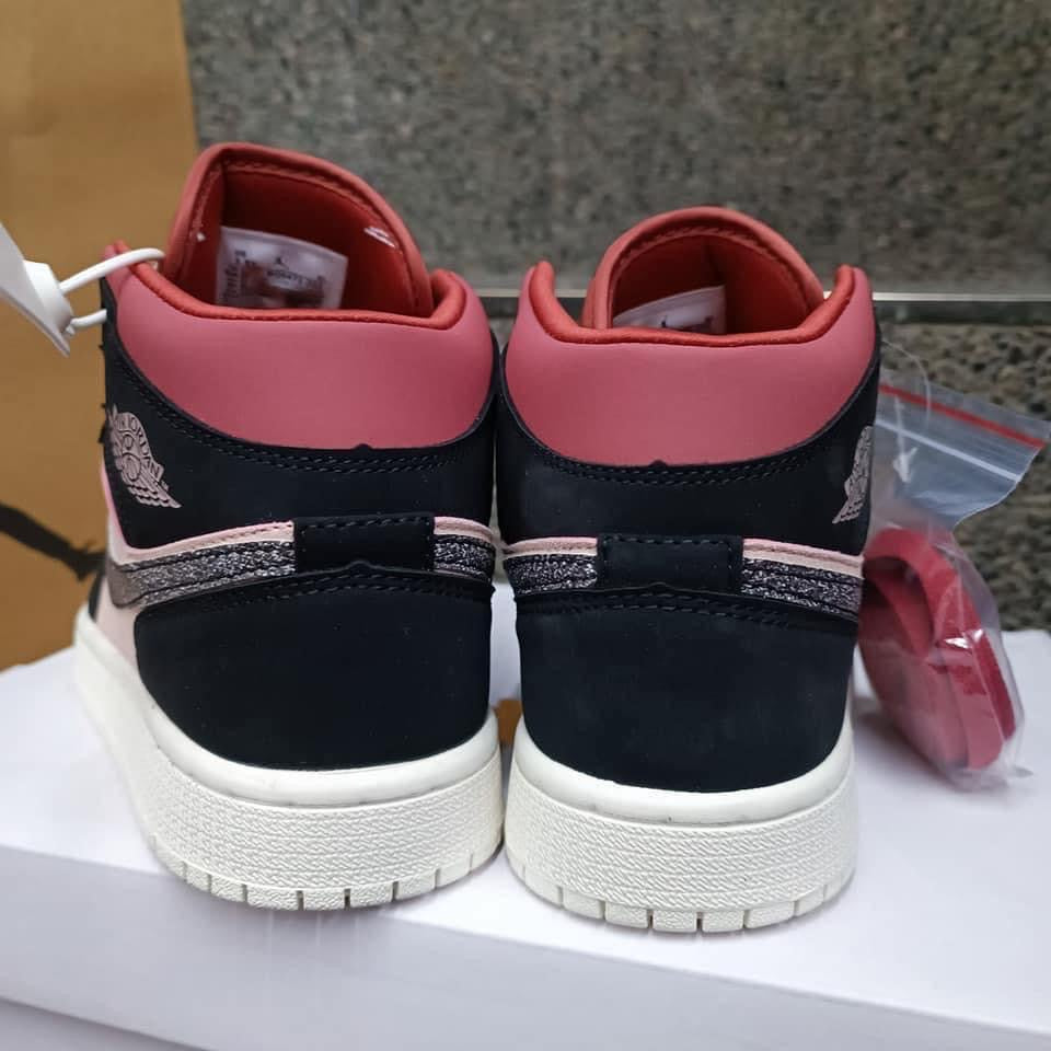 Jordan 1 Mid Burgundy Dusty Pink