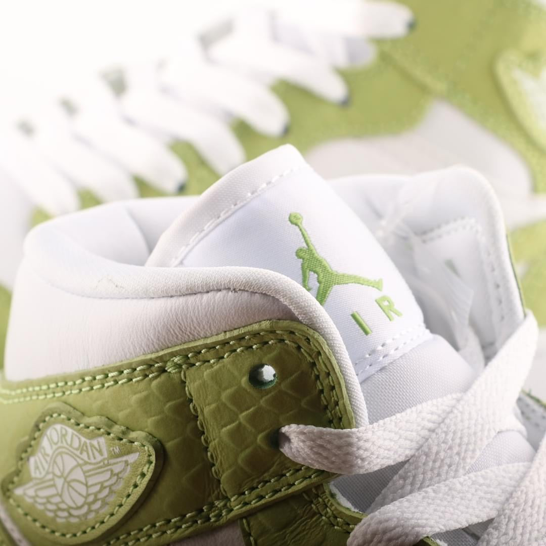 Jordan 1 Mid Green Python