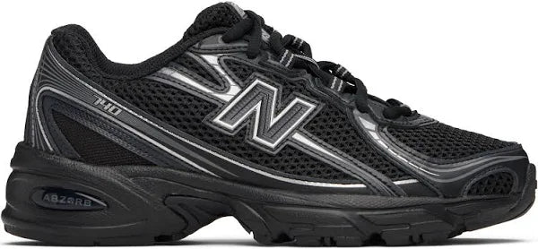 New Balance Big Kids Black & Silver 740 Sneakers