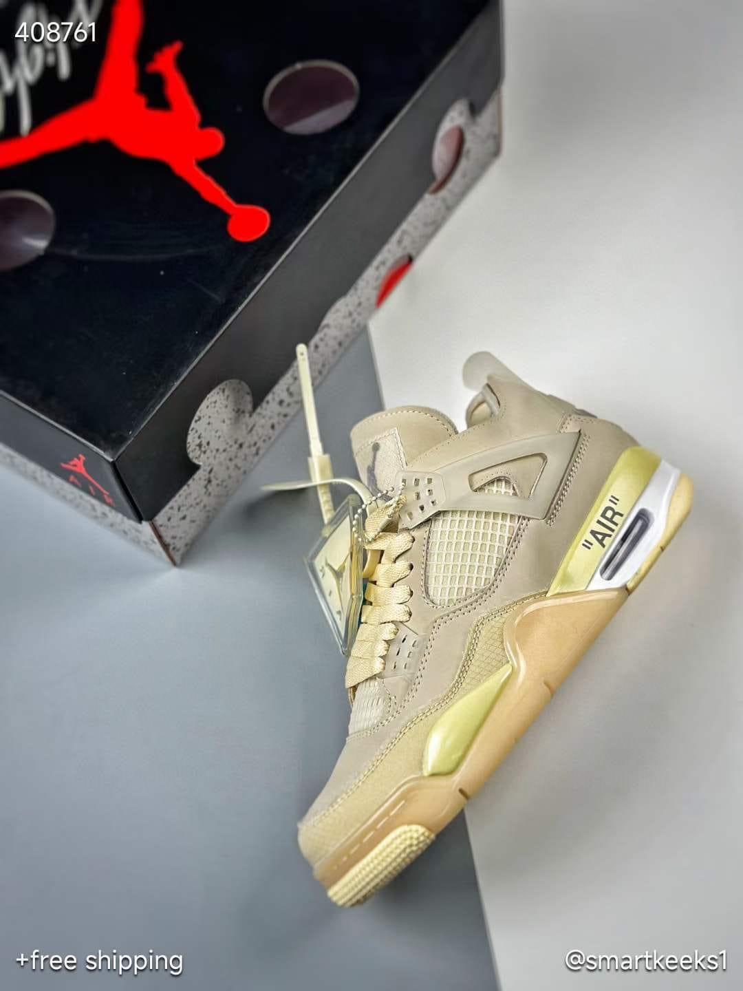 Jordan 4 X Off White Retro Sail
