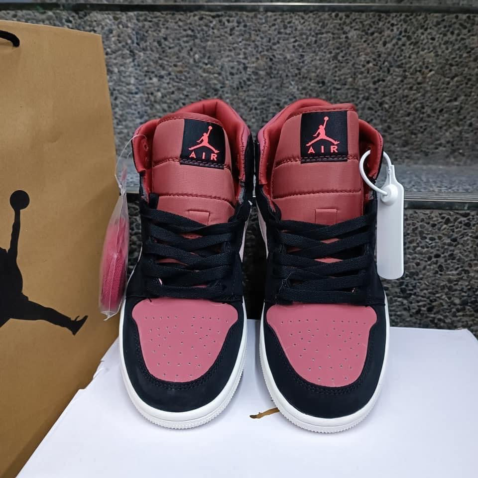 Jordan 1 Mid Burgundy Dusty Pink