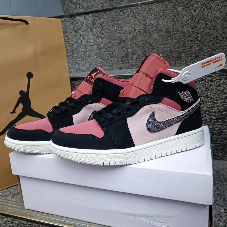Jordan 1 Mid Burgundy Dusty Pink