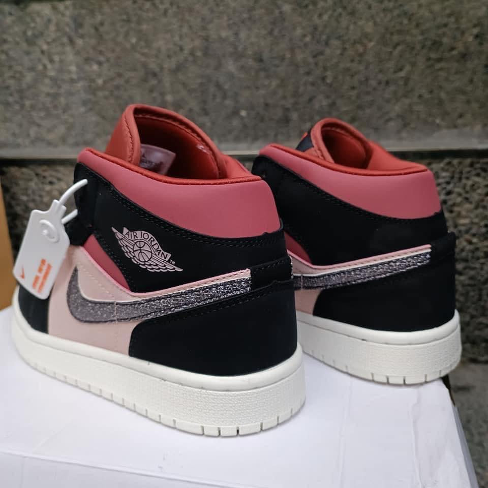 Jordan 1 Mid Burgundy Dusty Pink