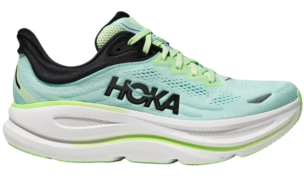 Hoka Bondi 9 "luna moth / blue spark"