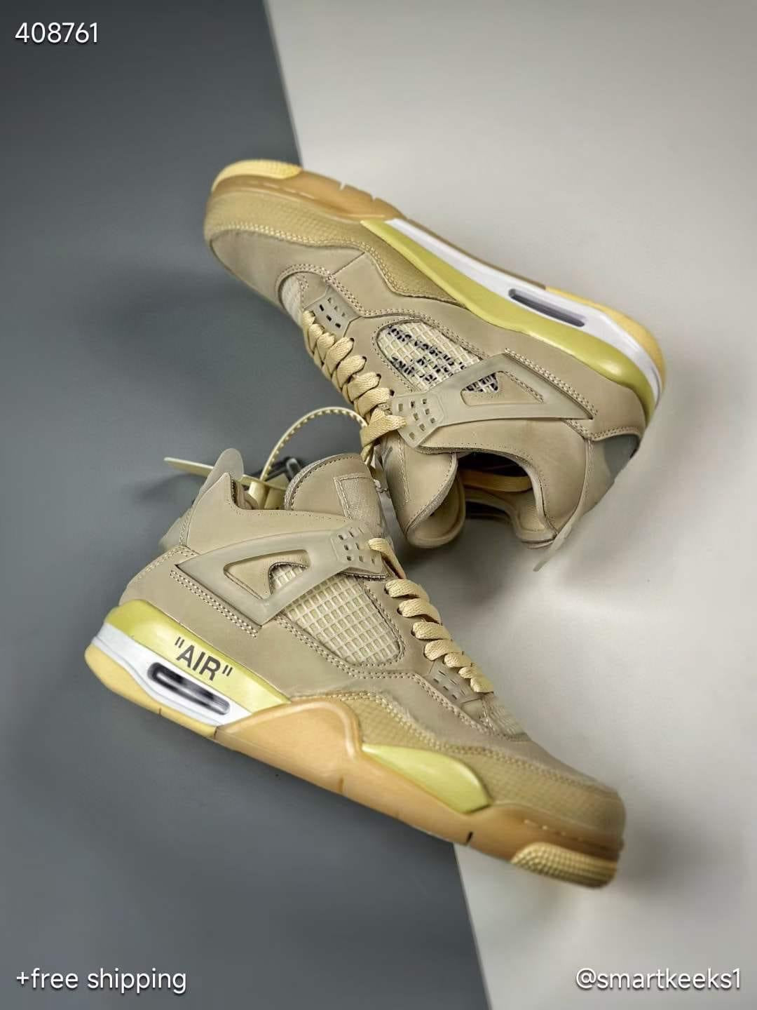 Jordan 4 X Off White Retro Sail
