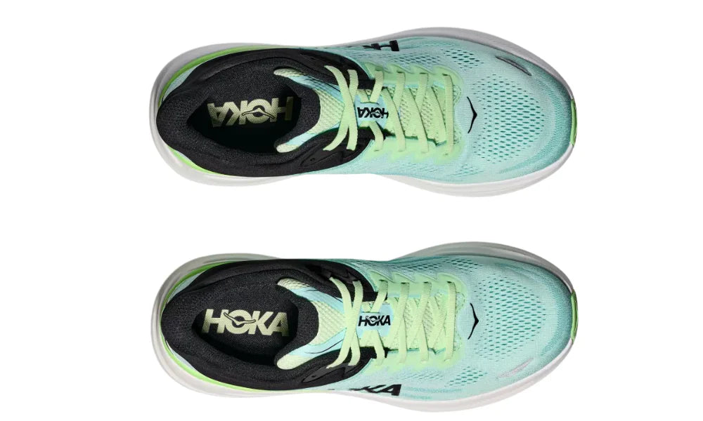 Hoka Bondi 9 "luna moth / blue spark"