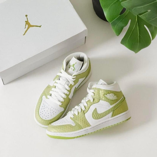Jordan 1 Mid Green Python