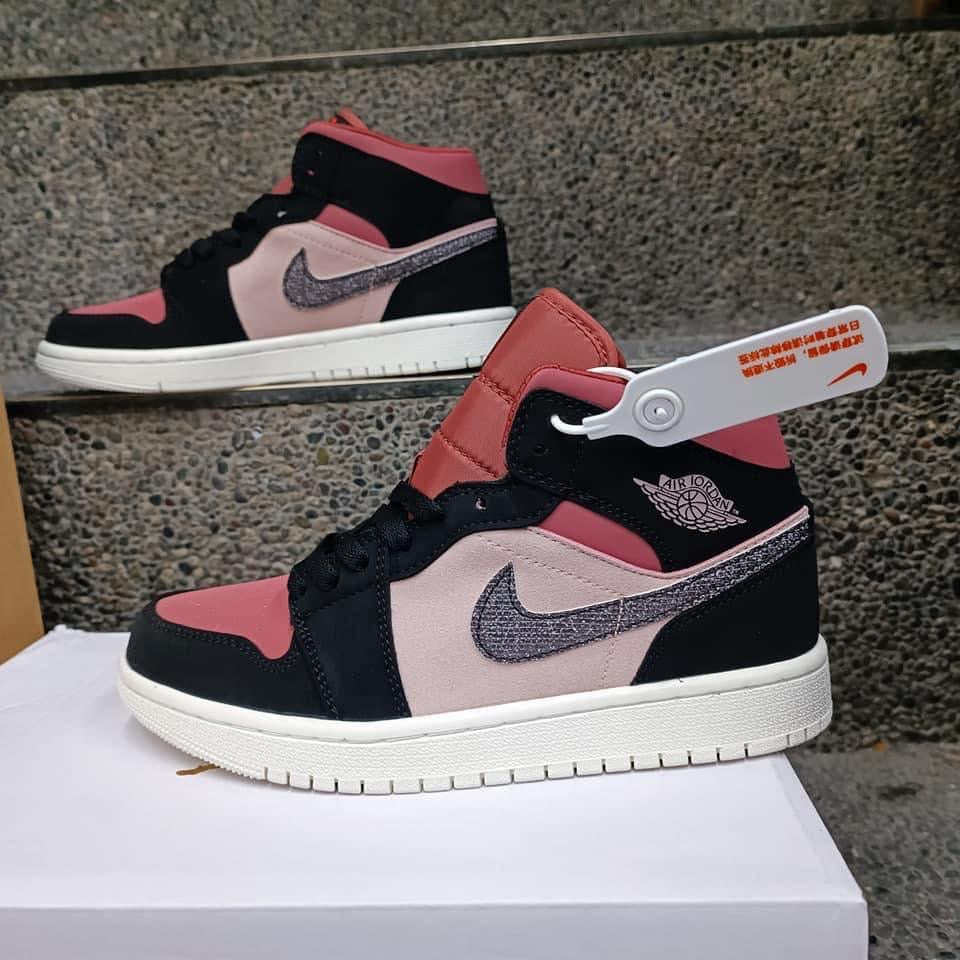 Jordan 1 Mid Burgundy Dusty Pink