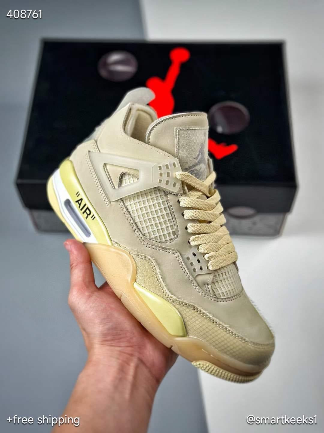 Jordan 4 X Off White Retro Sail