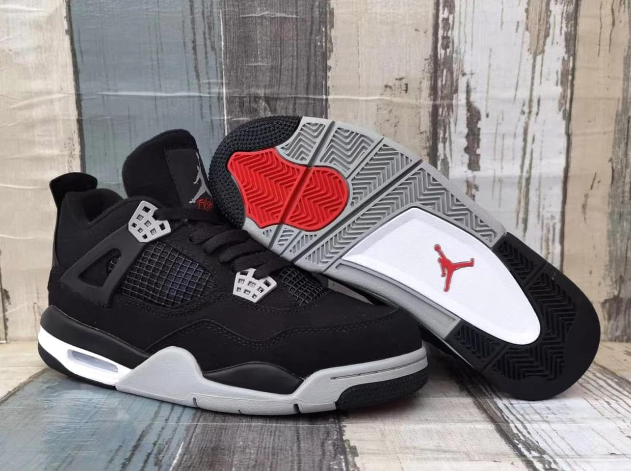 Jordan 4 black Canvas