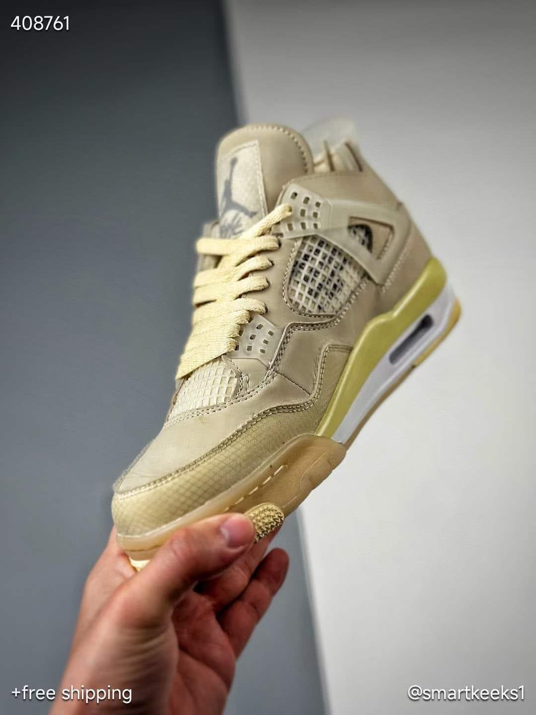 Jordan 4 X Off White Retro Sail