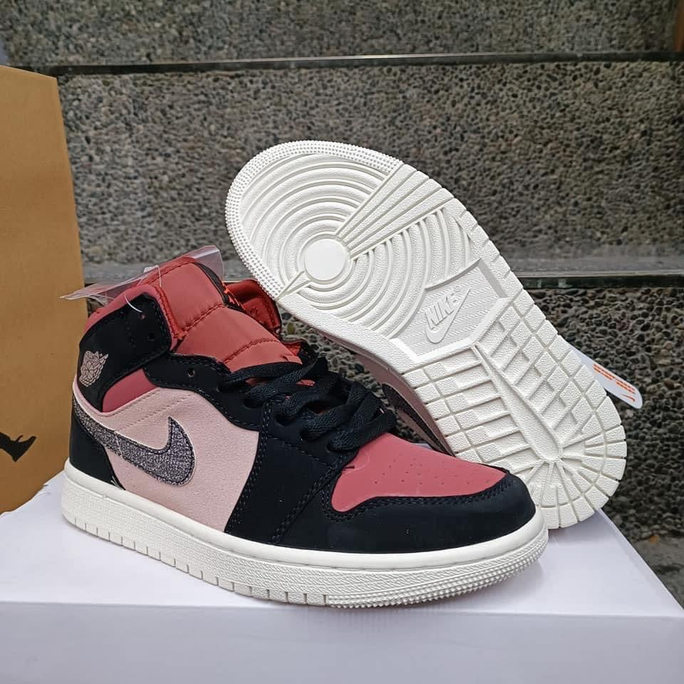 Jordan 1 Mid Burgundy Dusty Pink