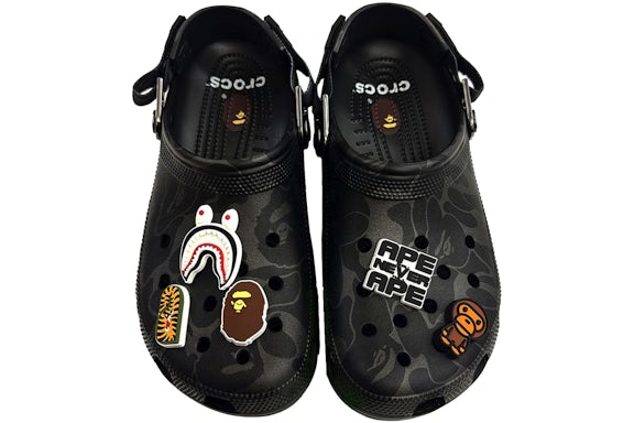 A Bathing Ape Clog "Black Camo"