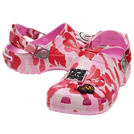 A Bathing Ape Clog "Pink Camo"