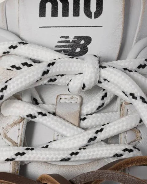 New Balance x Miu Miu 530 SL Deco Calf Leather White Mules