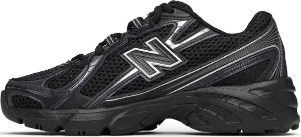 New Balance Big Kids Black & Silver 740 Sneakers